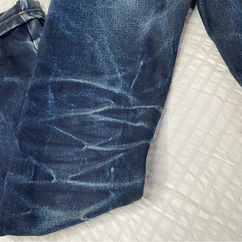 Naked & Famous Denim Men’s Elephant 4 Skinny Jeans - Dark Blue with fading - Picture 12 of 16